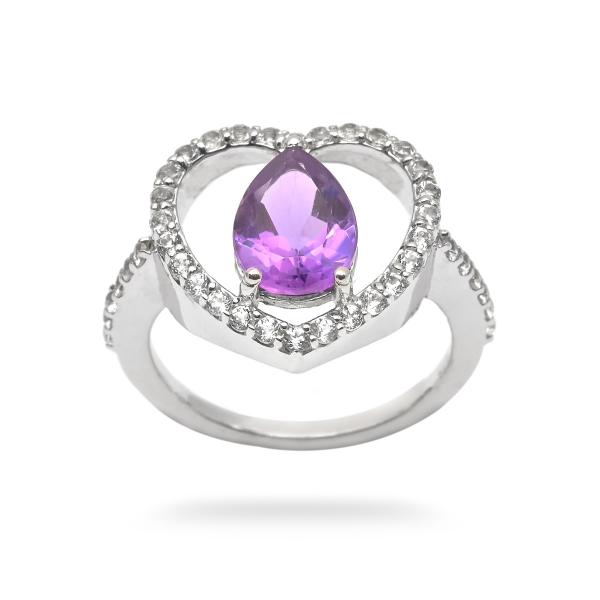 Bague amethyste argent Laetitia